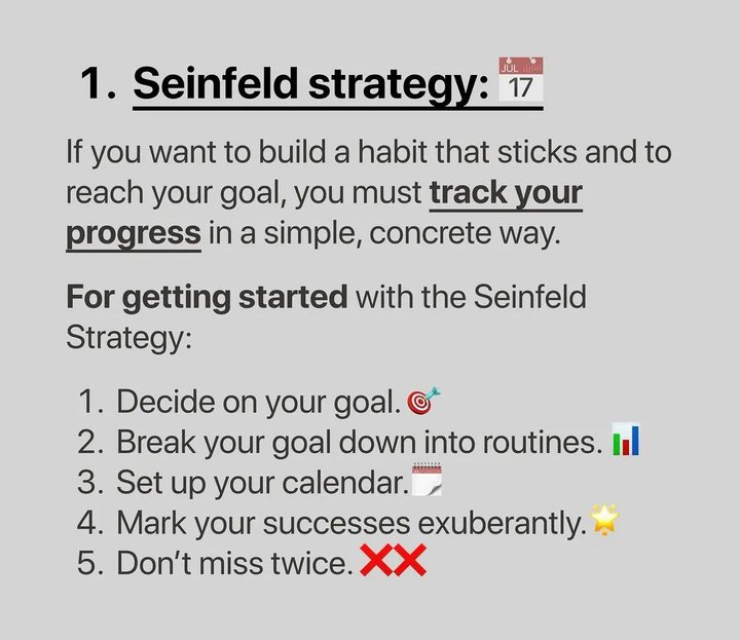 The Power of Habit Tracking: The Seinfeld Strategy