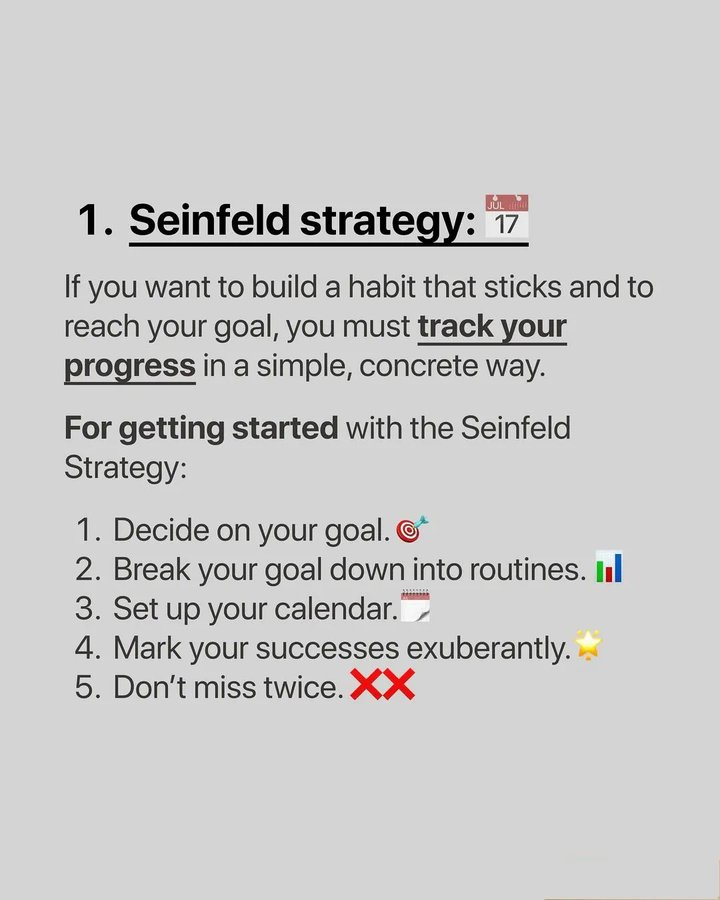 The Power of Habit Tracking: The Seinfeld Strategy